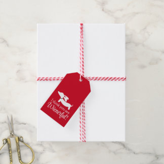 Étiquettes-cadeau Balises cadeaux Dachshund | Je pense que vous êtes