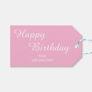 Étiquettes-cadeau Balises cadeaux d'anniversaire Candy Pink