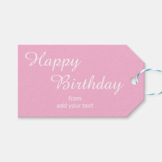 Étiquettes-cadeau Balises cadeaux d'anniversaire Candy Pink