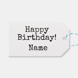 Étiquettes-cadeau Balises cadeaux d'anniversaire personnalisables HA