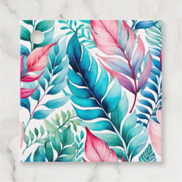 Étiquettes Cadeau Balises cadeaux d'art botanique coloré