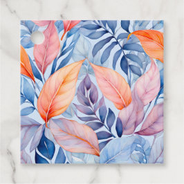 Étiquettes Cadeau Balises cadeaux d'art botanique coloré