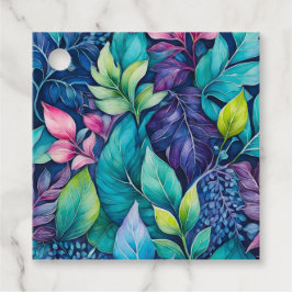 Étiquettes Cadeau Balises cadeaux d'art botanique coloré