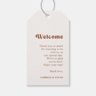 Étiquettes-cadeau Balises cadeaux de bienvenue pour Mariage de Terra