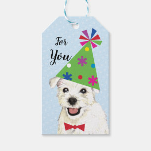 Étiquettes-cadeau Balises cadeaux de fête d'anniversaire Westie