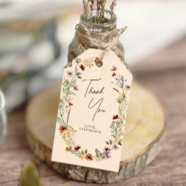 Étiquettes-cadeau Balises cadeaux de Fête des mariées Fleur sauvage 