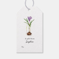 Balises Cadeaux de fleurs de crocus pourpre