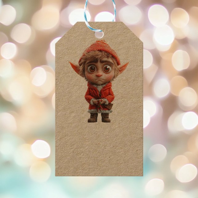 Étiquettes-cadeau Balises Cadeaux de Little Elf Kraft (Créateur téléchargé)