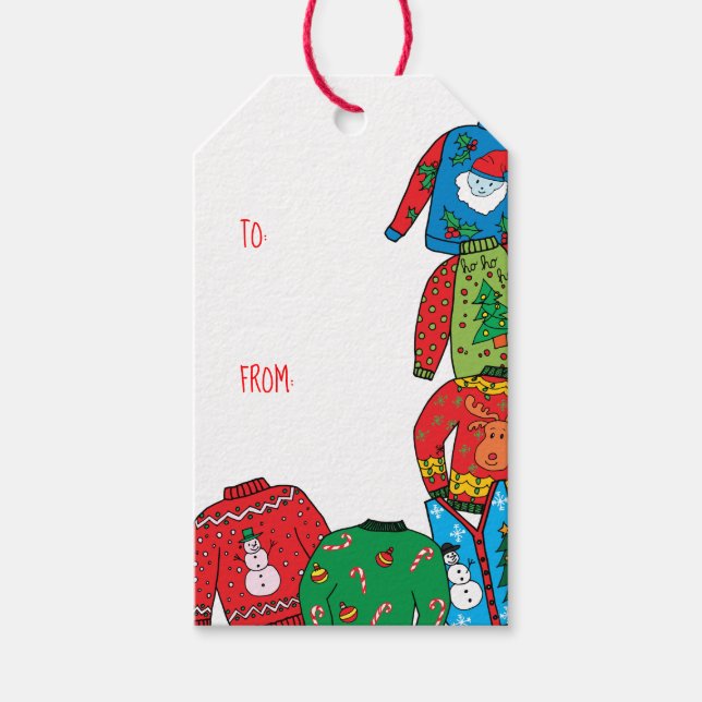 Étiquettes-cadeau Balises cadeaux de Noël (Devant)
