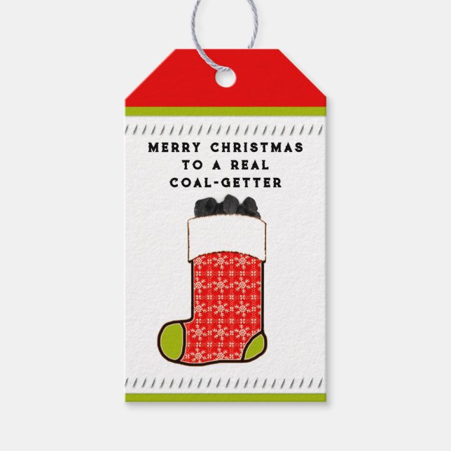 Étiquettes-cadeau Balises cadeaux de Noël amusantes (Devant)