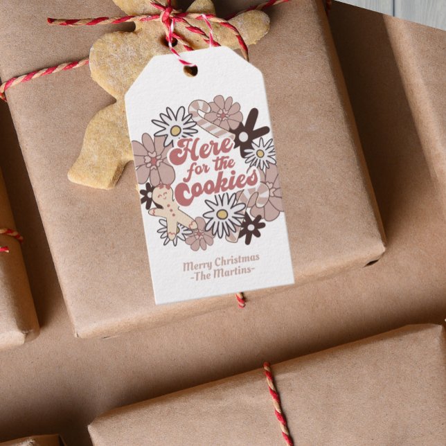 Étiquettes-cadeau Balises cadeaux de Noël Cookie Exchange Allergen (Créateur téléchargé)