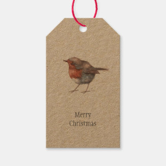 Étiquettes-cadeau Balises cadeaux de Noël "My Little Robin" Bird