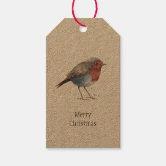 Étiquettes-cadeau Balises cadeaux de Noël "My Little Robin" Bird