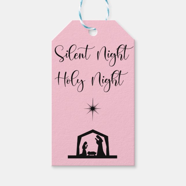 Étiquettes-cadeau Balises cadeaux de Noël religieux (Devant)
