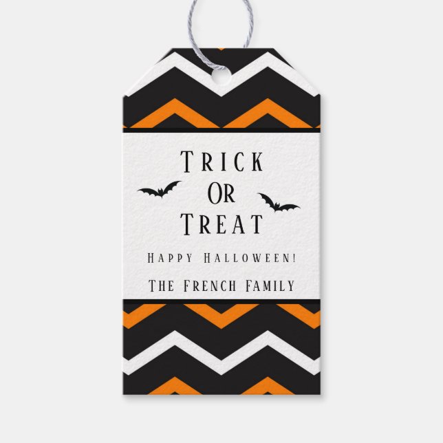 Étiquettes-cadeau Balises cadeaux d'Halloween personnalisées (Devant)