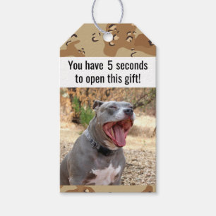 Étiquettes-cadeau Balises cadeaux du sergent de forage Pitbull