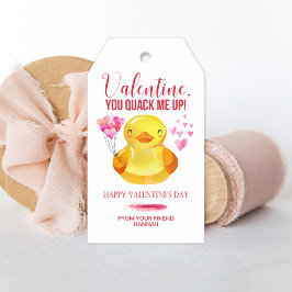 Étiquettes-cadeau Balises cadeaux en caoutchouc canard, classe Valen