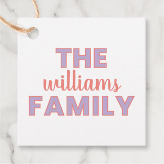 Étiquettes Cadeau Balises Cadeaux Familiaux Personnalisées
