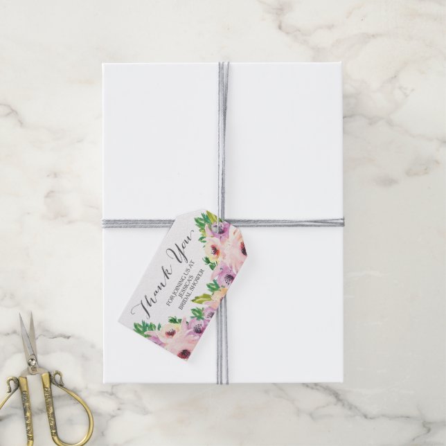 Étiquettes-cadeau Balises cadeaux fleur sauvage (Avec de la ficelle)