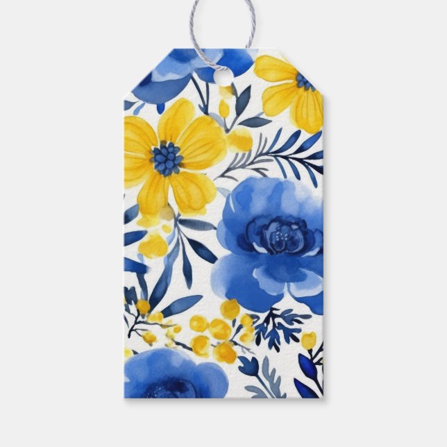 Étiquettes-cadeau "Balises Cadeaux Floraux" (Devant)