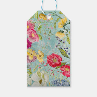 Étiquettes-cadeau Balises cadeaux floraux Abstraits