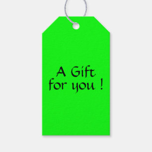 Étiquettes-cadeau Balises cadeaux fluorescentes vertes