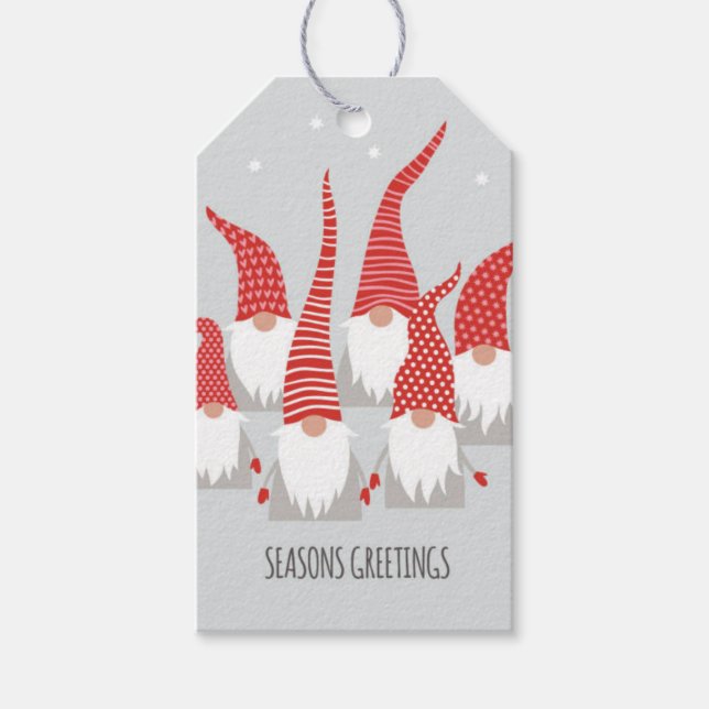 Étiquettes-cadeau Balises cadeaux - Gnomes de Noël (Devant)