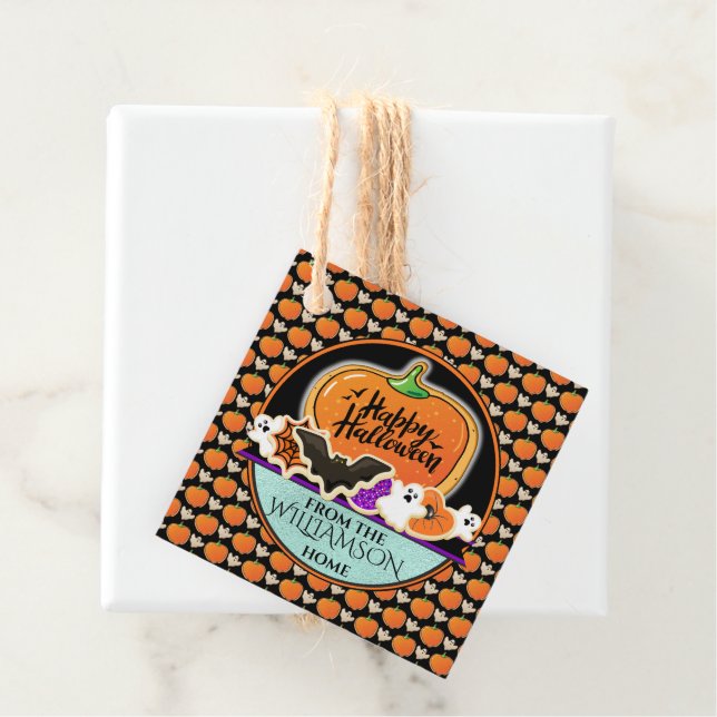 Étiquettes Cadeau Balises Cadeaux Halloween - Voir retour (En situation)