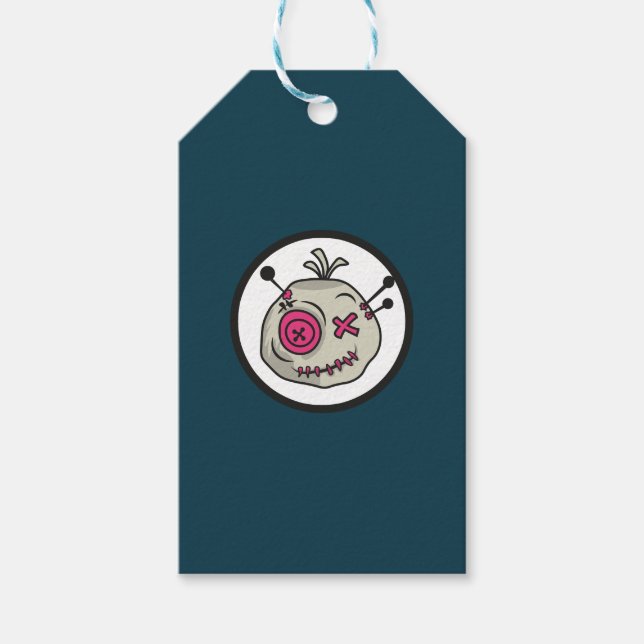 Étiquettes-cadeau Balises cadeaux jetons Voodoo (Devant)
