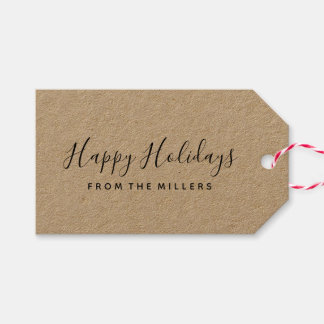 Étiquettes-cadeau Balises Cadeaux Joyeux Script de Jours fériés