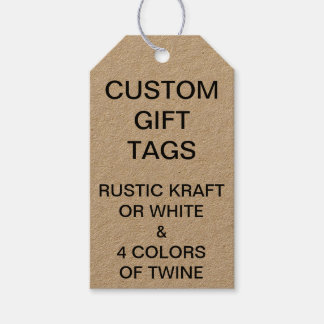Étiquettes-cadeau Balises Cadeaux Kraft Personnalisées Modèle blanc