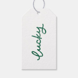 Étiquettes-cadeau Balises Cadeaux Lettrées à la main Lucky Clover