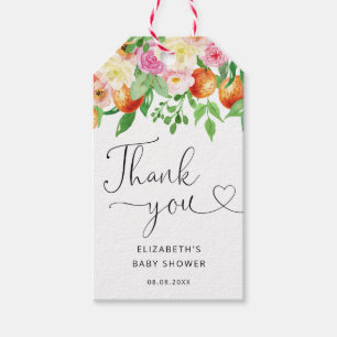 Étiquettes-cadeau Balises cadeaux Little Cutie baby shower Merci