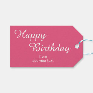 Étiquettes-cadeau Balises cadeaux Nice Pink Birthday