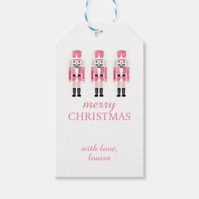 Étiquettes-cadeau Balises cadeaux Nutcracker (personnalisables) (Devant)