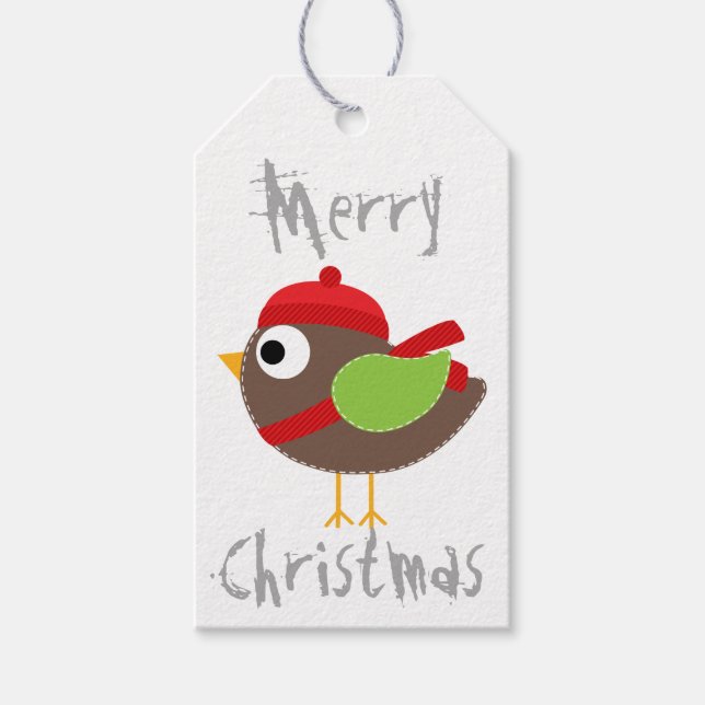 Étiquettes-cadeau Balises cadeaux - Oiseau de vacances (Devant)