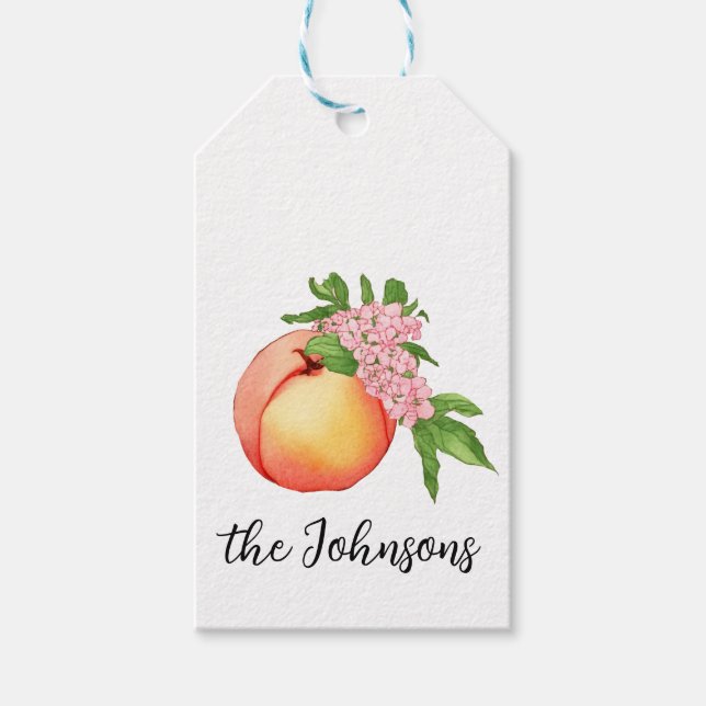 Étiquettes-cadeau Balises cadeaux Peach Blossom (Devant)