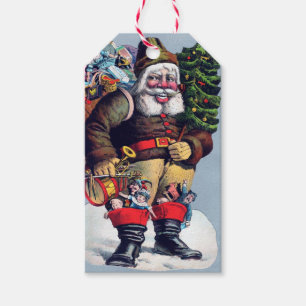 Étiquettes-cadeau Balises cadeaux Père Noël déplaisant