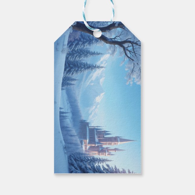 Étiquettes-cadeau Balises cadeaux personnalisées - Hiver (Dos)