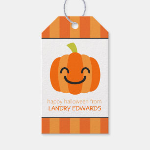Étiquettes-cadeau Balises Cadeaux Personnalisés Jack-o'-lantern