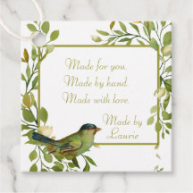 Balises cadeaux pour oiseaux vintages et ivoire fa
