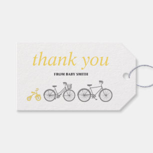 Étiquettes-cadeau Balises cadeaux pour vélos jaunes