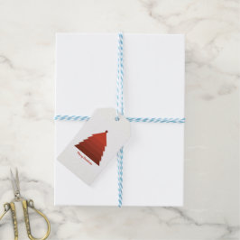 Étiquettes-cadeau Balises cadeaux Red Christmas Tree