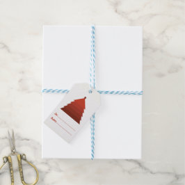 Étiquettes-cadeau Balises cadeaux Red Christmas Tree