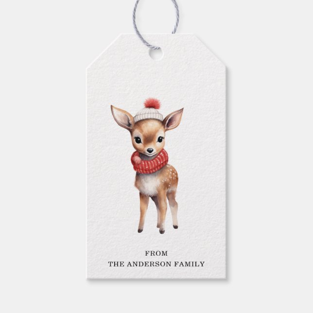Étiquettes-cadeau Balises cadeaux Reindeer (Devant)
