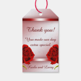 Étiquettes-cadeau Balises cadeaux Rose en marbre rouge