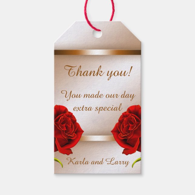 Étiquettes-cadeau Balises cadeaux Rose Mocha Marble (Devant)