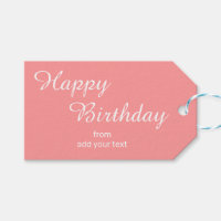 Balises cadeaux saumon rose pour l'anniversaire