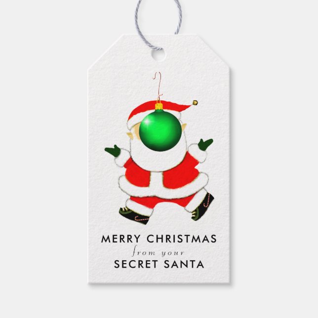 Étiquettes-cadeau Balises cadeaux Secret Père Noël (Devant)