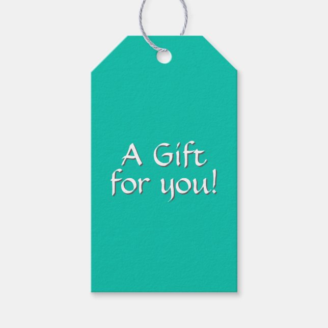 Étiquettes-cadeau Balises Cadeaux Turquoise (Devant)